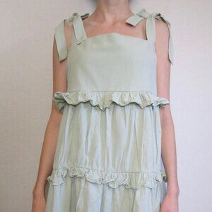 Sea-foam Green Ruffled Nasty Gal Dress